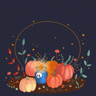 Citrouilles lumineuses et magie d'octobre